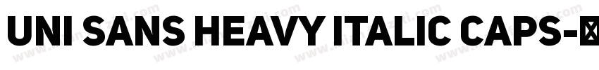 Uni Sans Heavy Italic CAPS字体转换